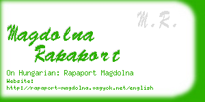 magdolna rapaport business card